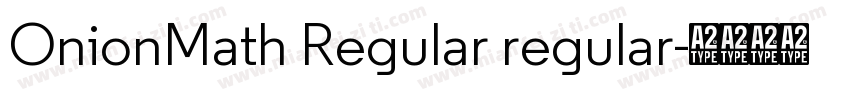 OnionMath Regular regular字体转换